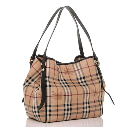 Burberry Haymarket Check Small Canterbury Tote Chocolate 3 of 6
