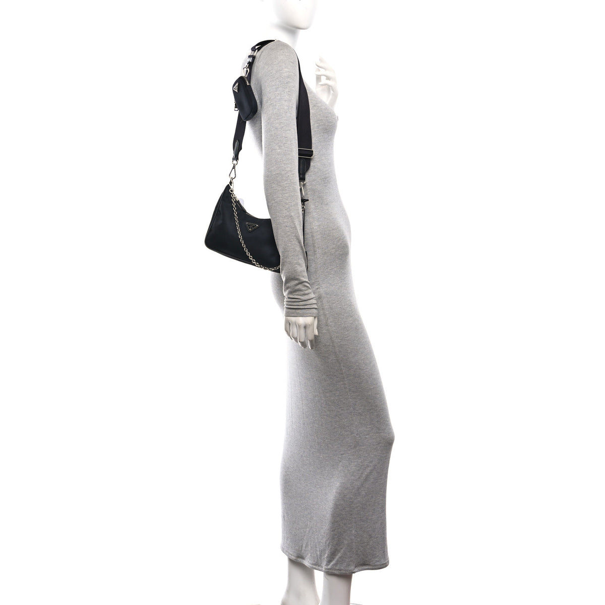 Prada Nylon Re-Edition 2005 Shoulder Bag Black 2 of 10
