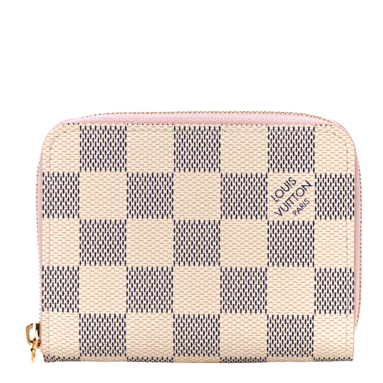 Louis Vuitton Damier Azur Zippy Coin Purse Rose Ballerine 1 of 10