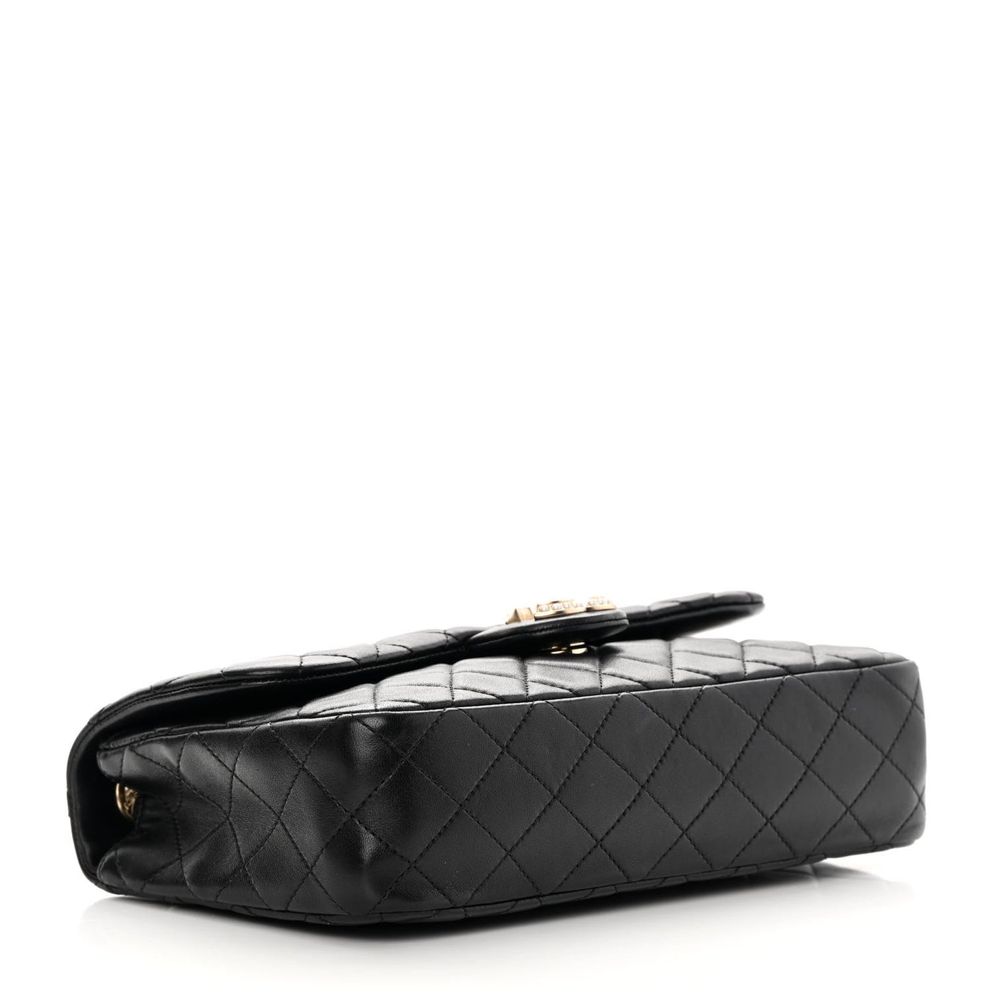 Lambskin Quilted Medium Westminster Pearl Flap Black
