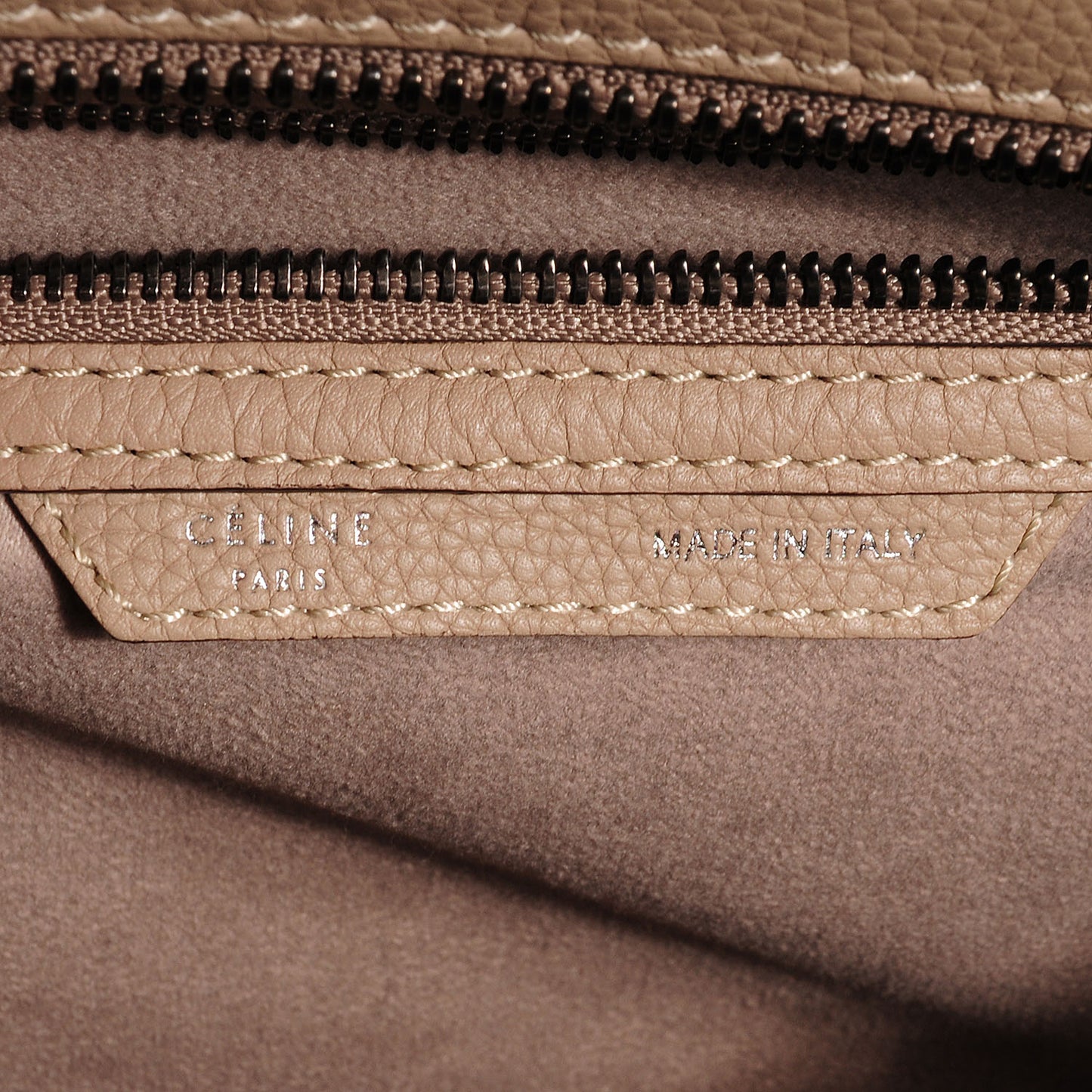 Drummed Calfskin Micro Luggage Dune