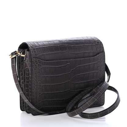 Hermes Matte Alligator Mini Sac Roulis Graphite 2 of 4