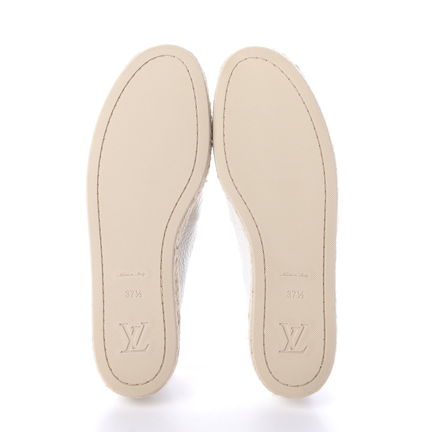 Louis Vuitton Calfskin Tropical Bloom Espadrille Flat 37.5 White 6 of 11