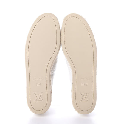 Louis Vuitton Calfskin Tropical Bloom Espadrille Flat 37.5 White 6 of 11