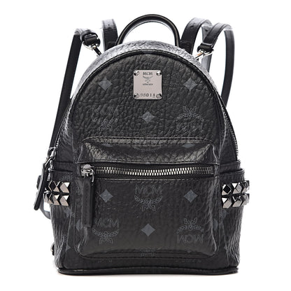 MCM Visetos Side Stud X-Mini Stark Bebe Boo Backpack Black 1 of 11