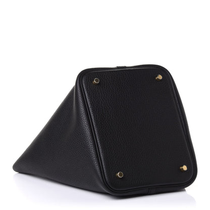 Hermes Taurillon Clemence Picotin Lock 22 MM Black 3 of 9