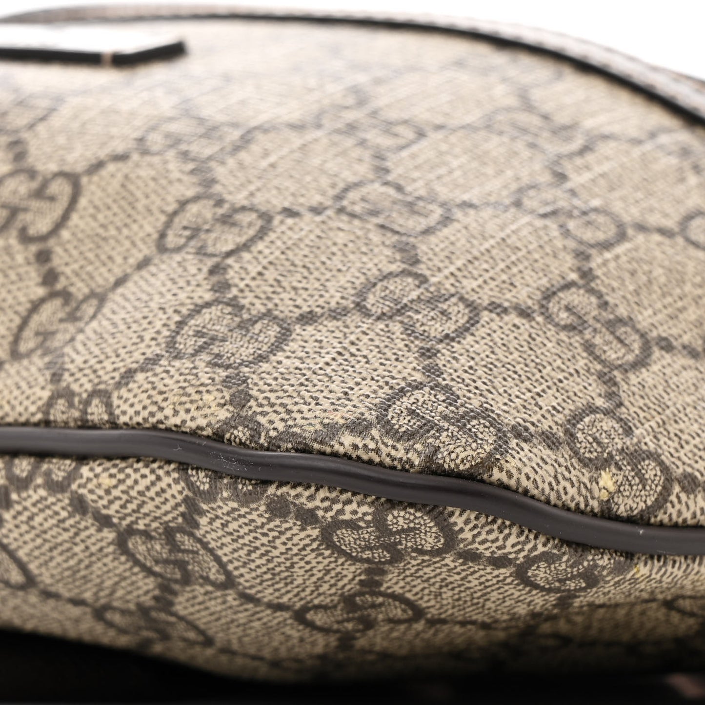 GG Supreme Monogram Belt Bag Dark Brown