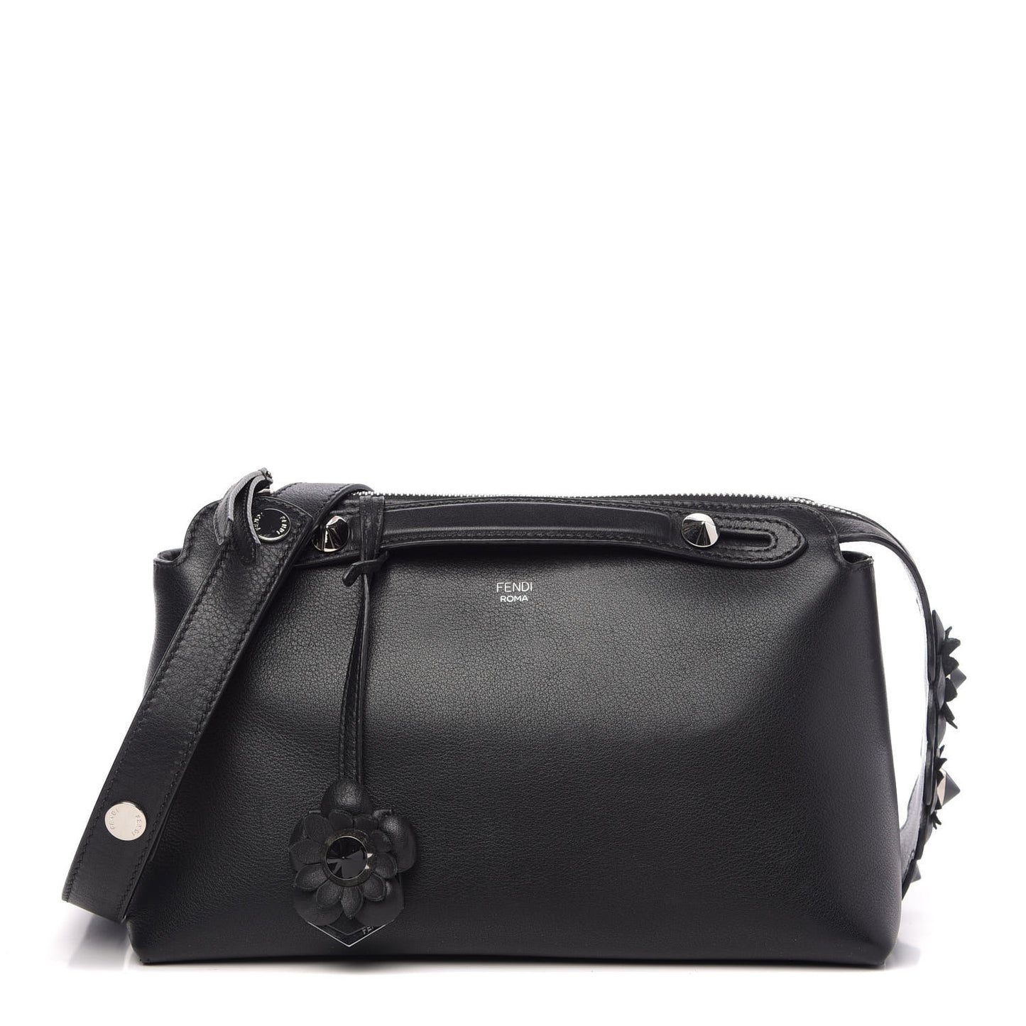 Vitello Dolce Flowerland Croc Tail Medium By The Way Boston Bag Black