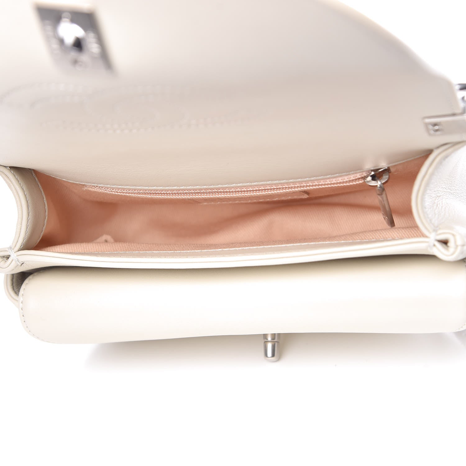 Chanel Calfskin Coco Eyelets Small Flap Bag Ivory 5 of 9