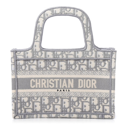 Christian Dior Oblique Mini Book Tote Grey Multicolor 1 of 9