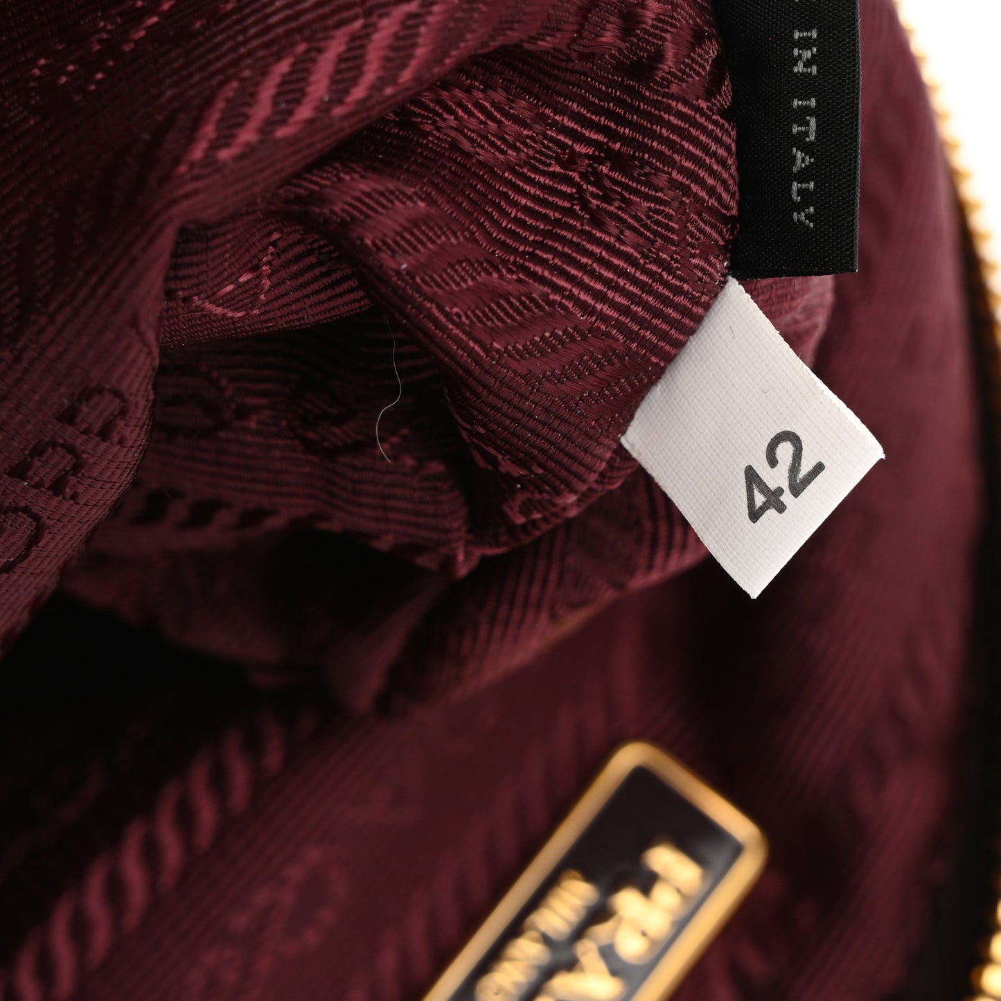 Nylon Ruffle Cosmetic Pouch Burgundy