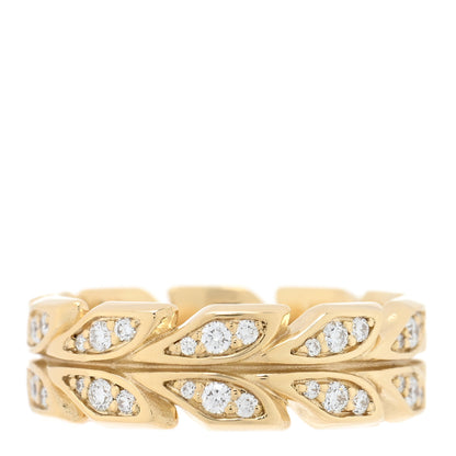 Tiffany 18K Yellow Gold Diamond Victoria Vine Band Ring 52 6 1 of 5