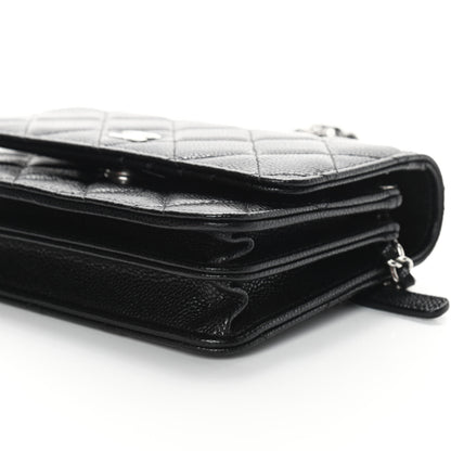 Chanel Caviar Quilted Mini Wallet On Chain WOC Black 8 of 8