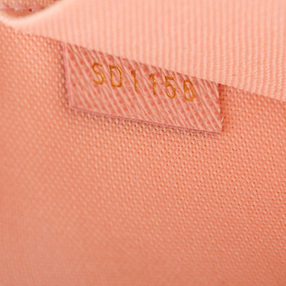 Louis Vuitton Damier Azur Pochette Felicie Chain Wallet Rose Ballerine 8 of 8
