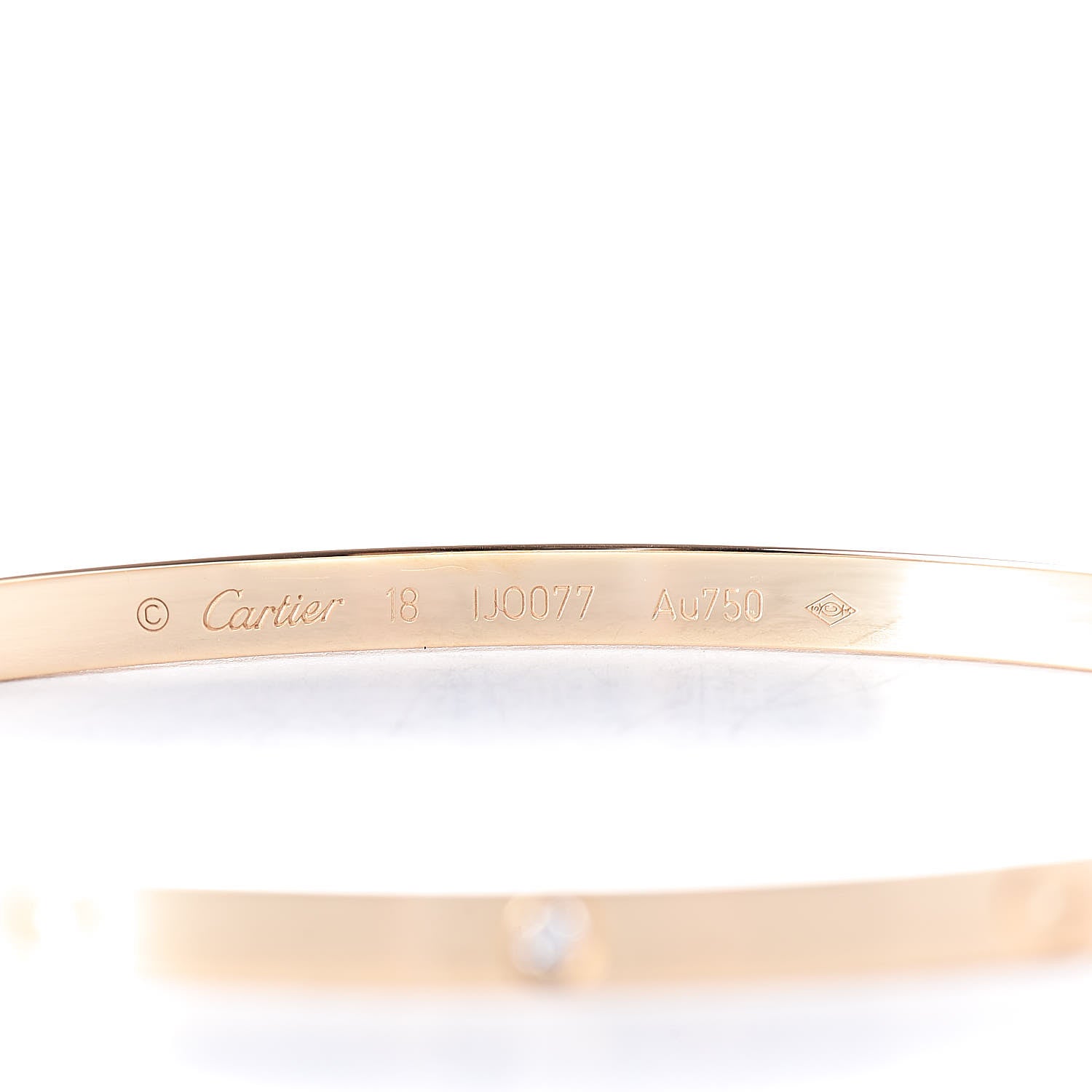 Cartier 18K Yellow Gold 6 Diamond Small LOVE Bracelet 18 4 of 6