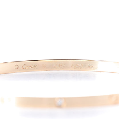 Cartier 18K Yellow Gold 6 Diamond Small LOVE Bracelet 18 4 of 6