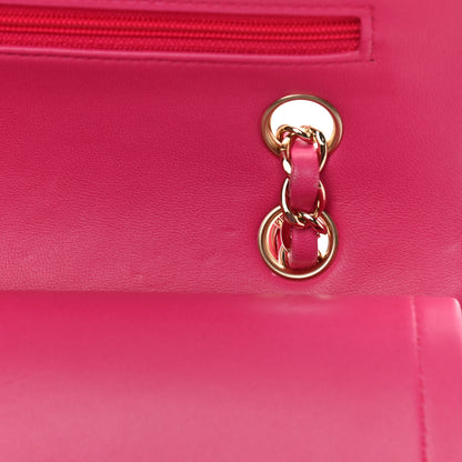 Chanel Lambskin Quilted Medium Double Flap Pink 17 of 19