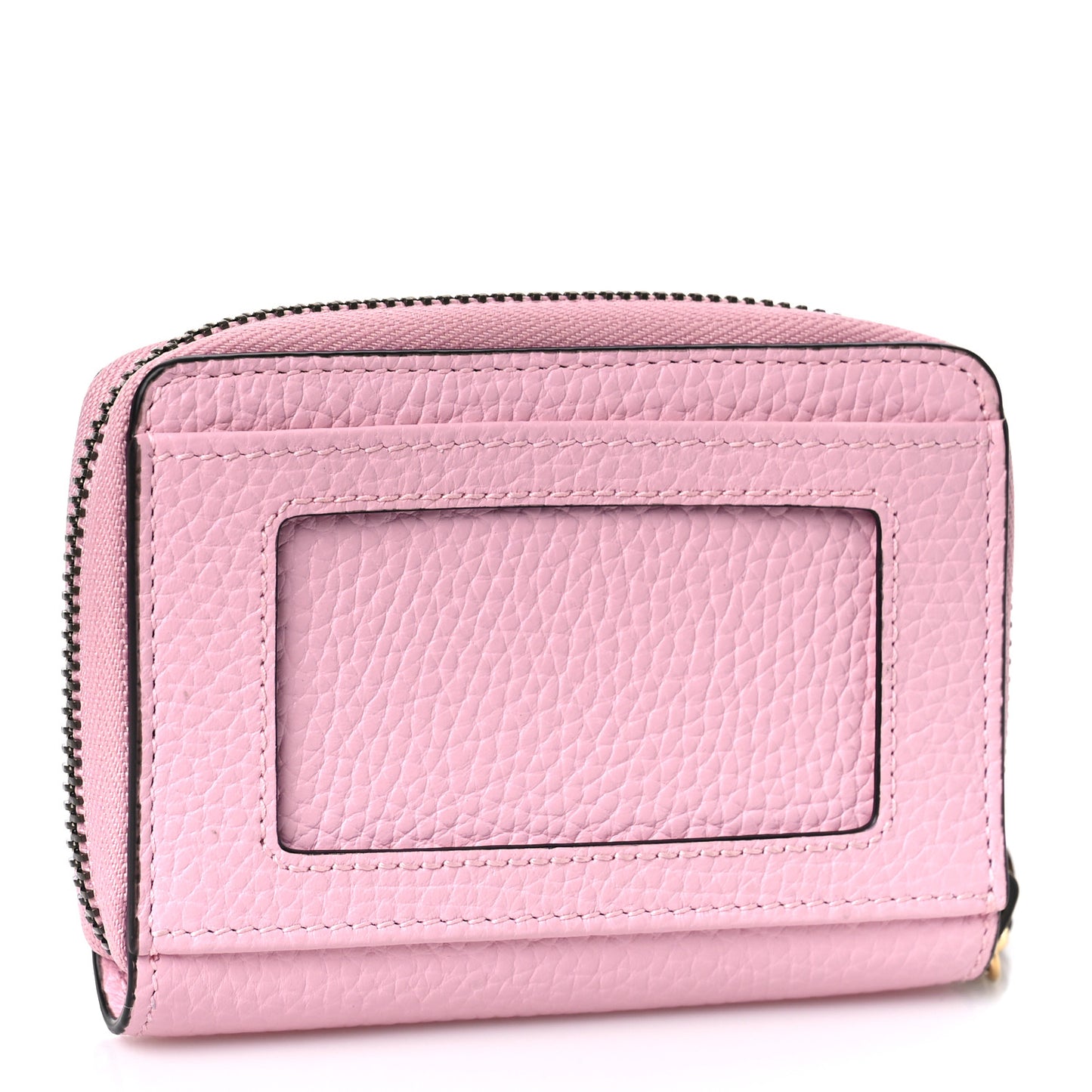 Piuma Calfskin Bamboo Double G Zip Card Case Sugar Pink