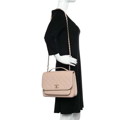 Chanel Caviar Quilted Large Business Affinity Flap Beige 2 of 10