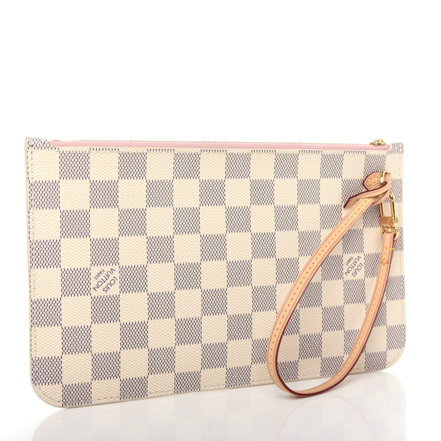 Louis Vuitton Damier Azur Neverfull MM GM Pochette Rose Ballerine 3 of 8