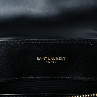 Saint Laurent Calfskin Y Quilted Monogram Small Loulou Chain Satchel Black 6 of 11