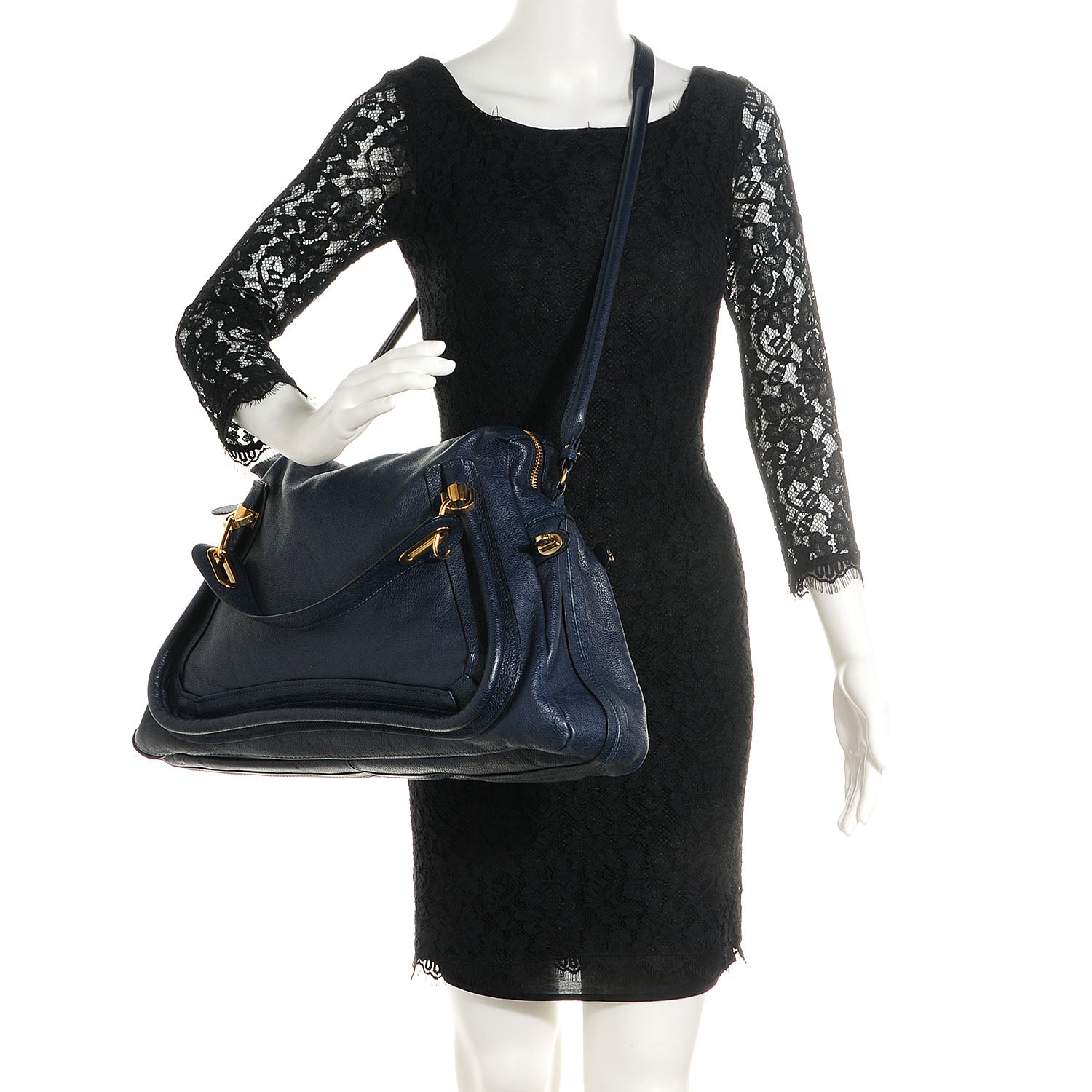 Chloe Calfskin Large Paraty Midnight Blue 2 of 11