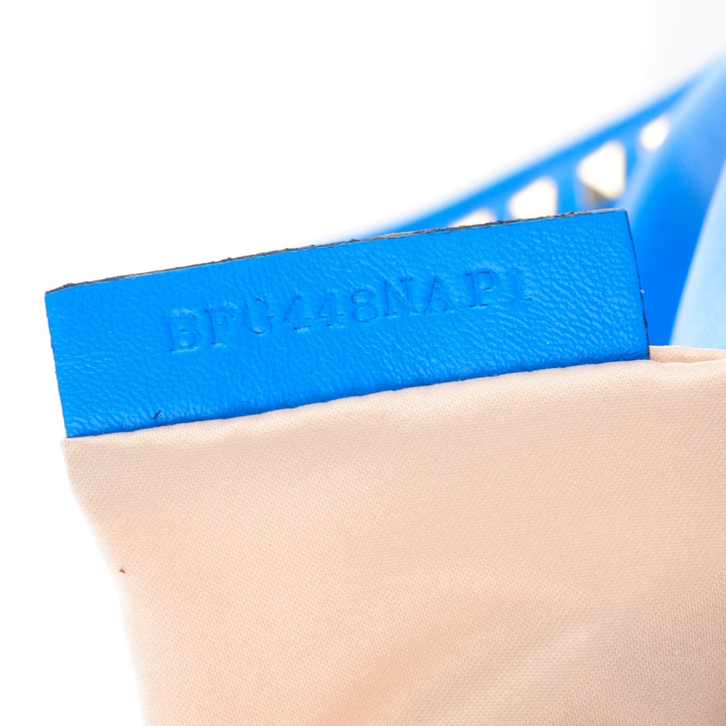 Nappa Medium Rockstud Soft Tote Blue Fluo