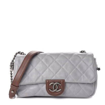 Chanel Calfskin Country Chic Flap Grey 1 of 10