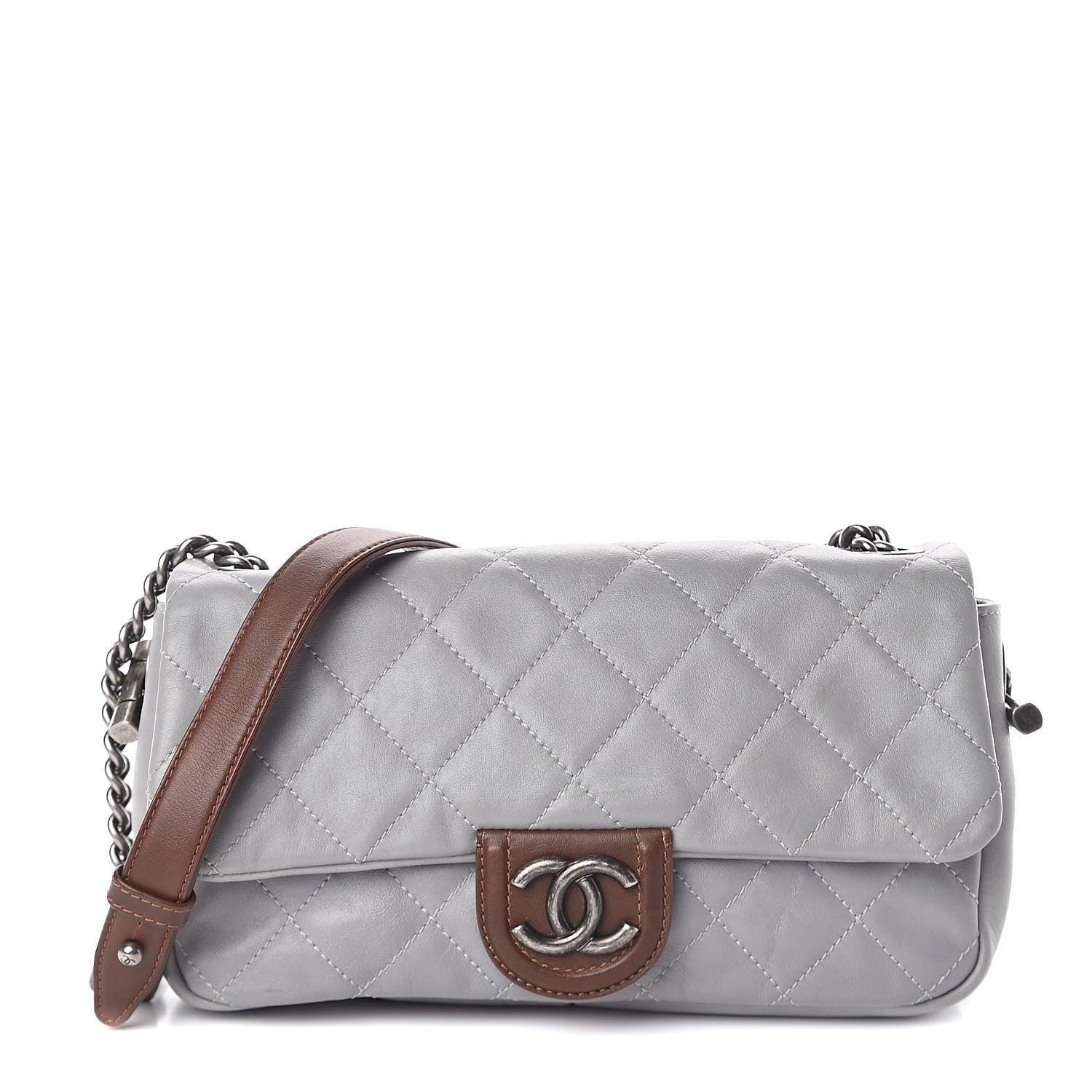 Chanel Calfskin Country Chic Flap Grey 1 of 10