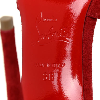 Christian Louboutin Veau Velours Uptown 100 Pumps 36 Carmin 10 of 19
