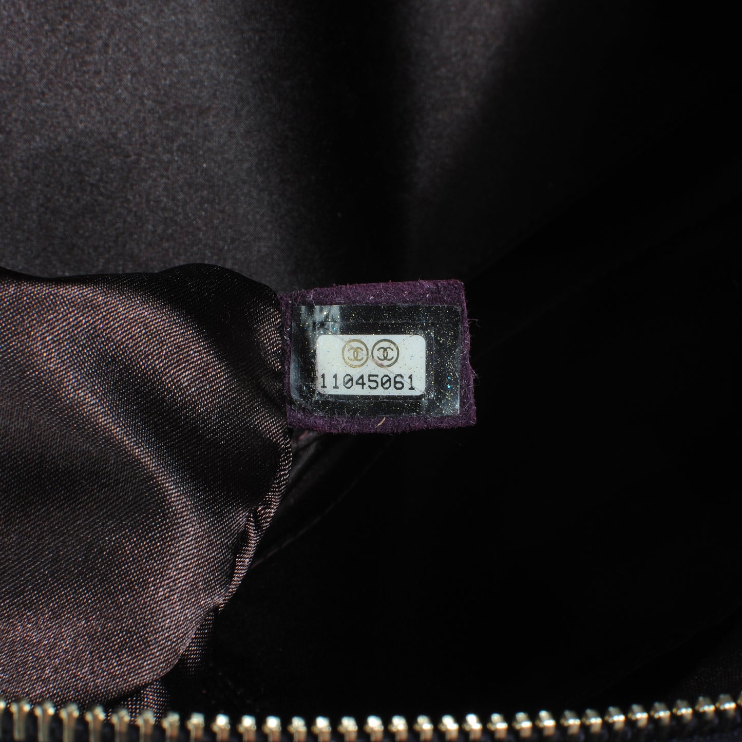 Distressed Lambskin Lady Braid Bowler Purple