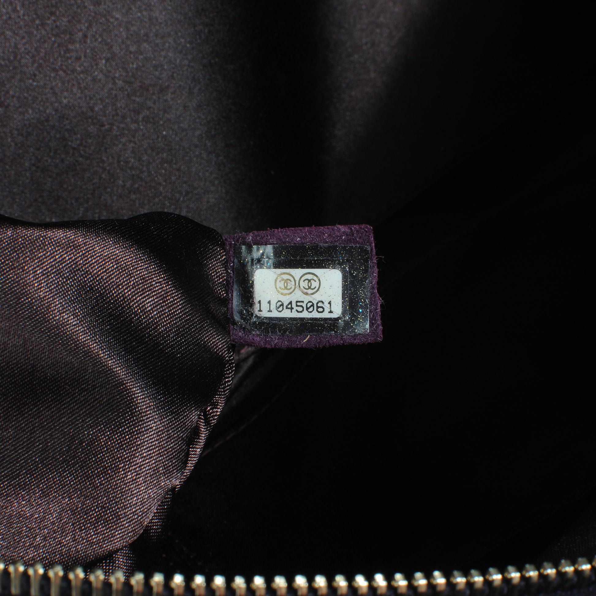 Chanel Distressed Lambskin Lady Braid Bowler Purple 7 of 9