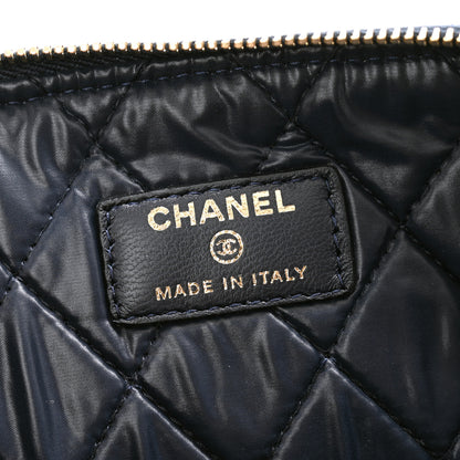 Chanel Lambskin Quilted Medium Cosmetic Case Navy Blue 6 of 9