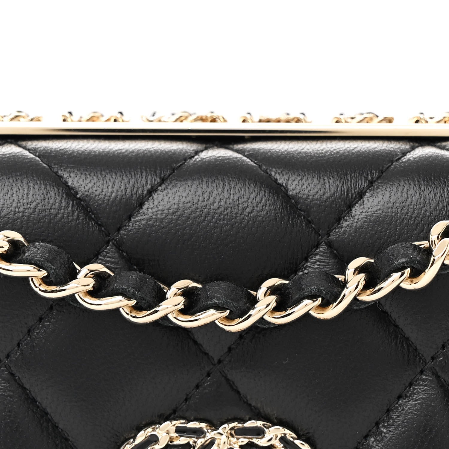 Chanel Lambskin Quilted Trendy CC Flap Phone Holder With Chain Black 8 of 11