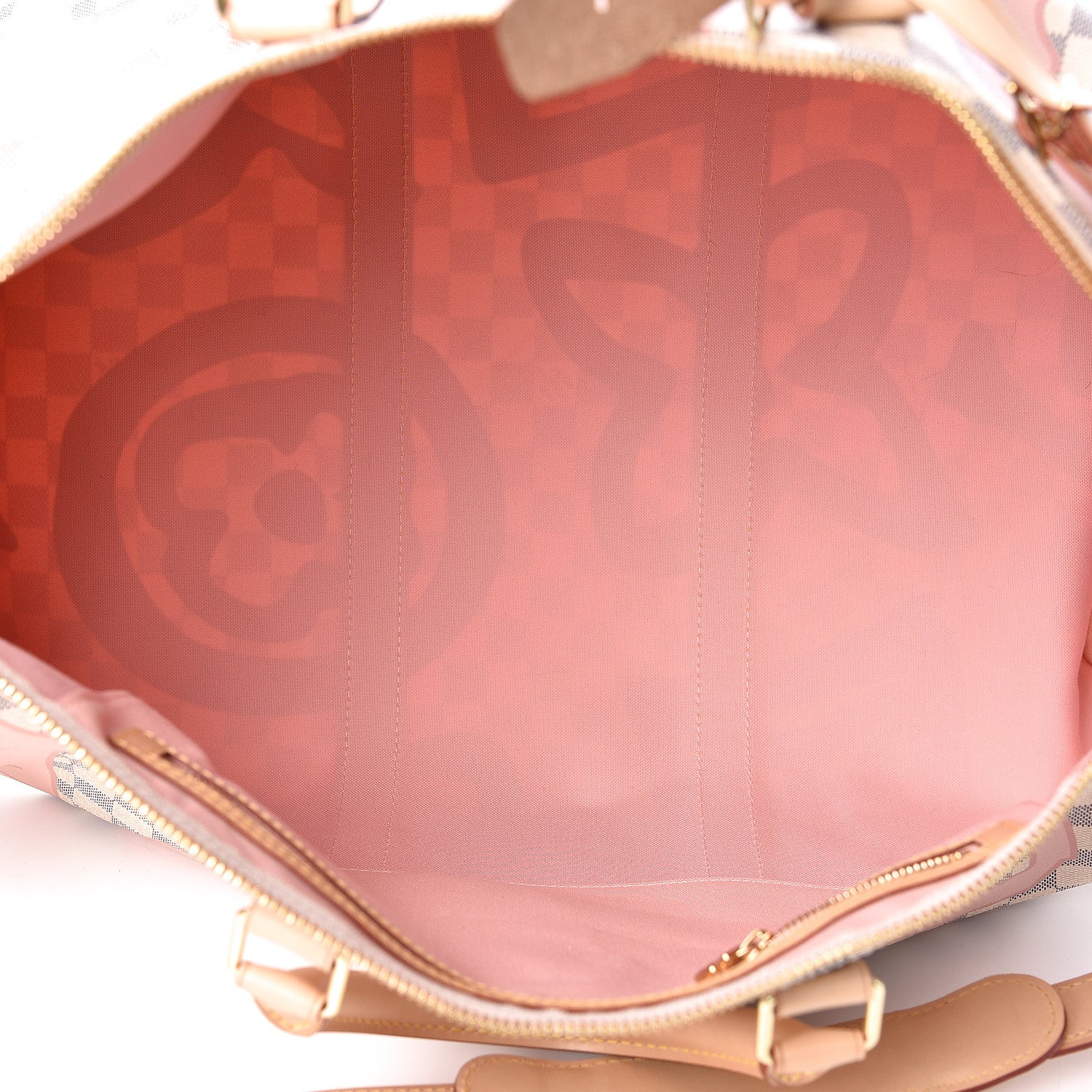 Louis Vuitton Damier Azur Tahitienne Keepall Bandouliere 50 Rose Ballerine 5 of 10