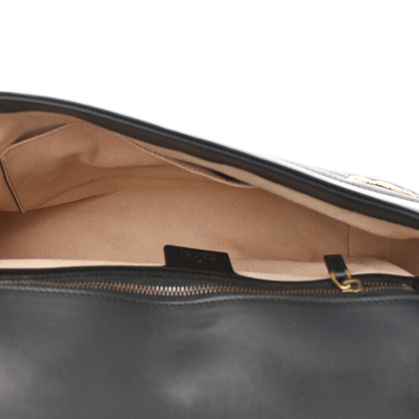 Calfskin Matelasse Animal Studs Medium GG Marmont Shoulder Bag Black