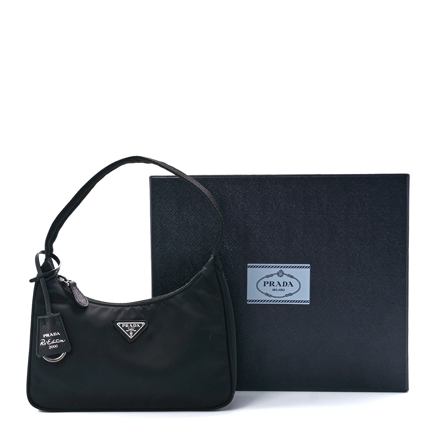 Prada Tessuto Nylon Mini Re-Edition 2000 Bag Black 12 of 12