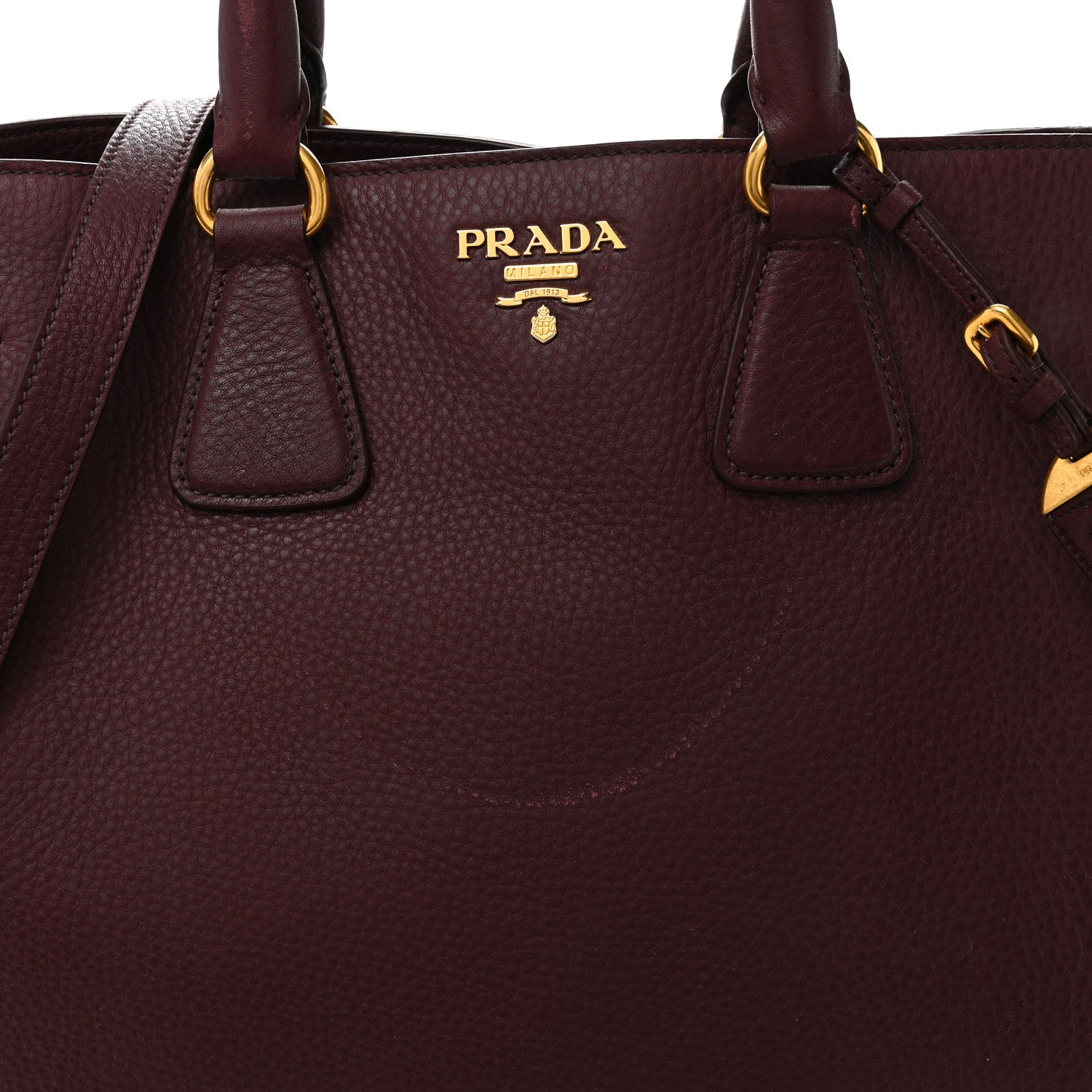 Prada Vitello Daino Tote Granato 8 of 11