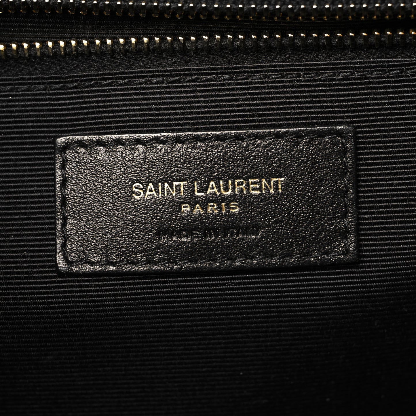 Grain De Poudre Textured Mixed Matelasse Large Triquilt Monogram Satchel Black