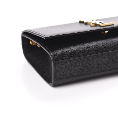 Saint Laurent Grain De Poudre Small Monogram Kate Satchel Black 7 of 9