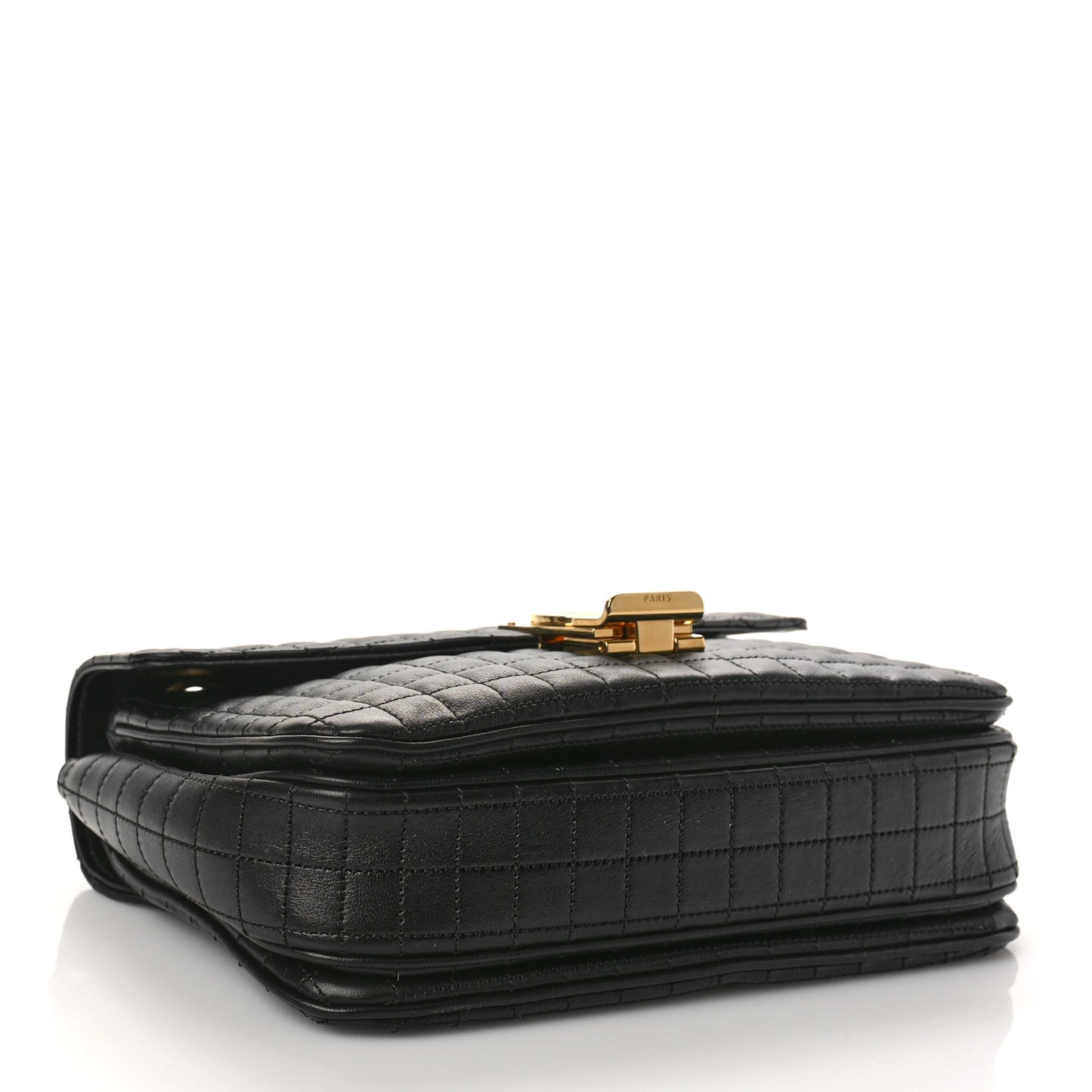 Calfskin Quilted Medium C Bag Black