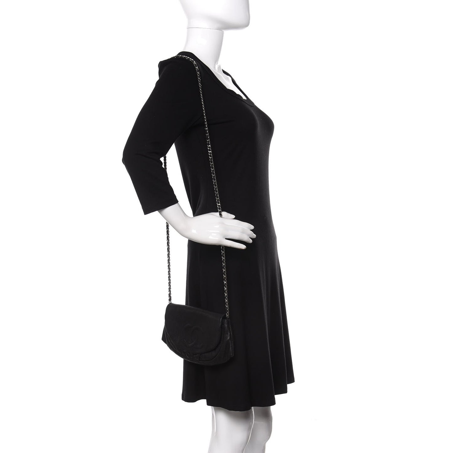 Caviar Half Moon Wallet On Chain WOC Black