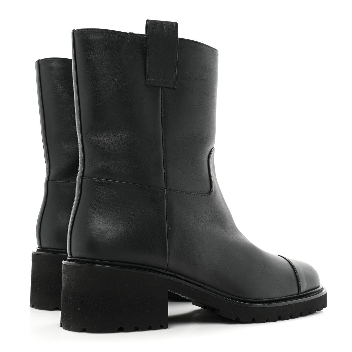 Calfskin CC Ankle Boots 42 Black