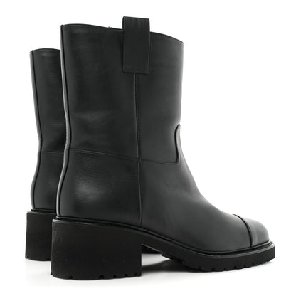 Chanel Calfskin CC Ankle Boots 42 Black 4 of 16