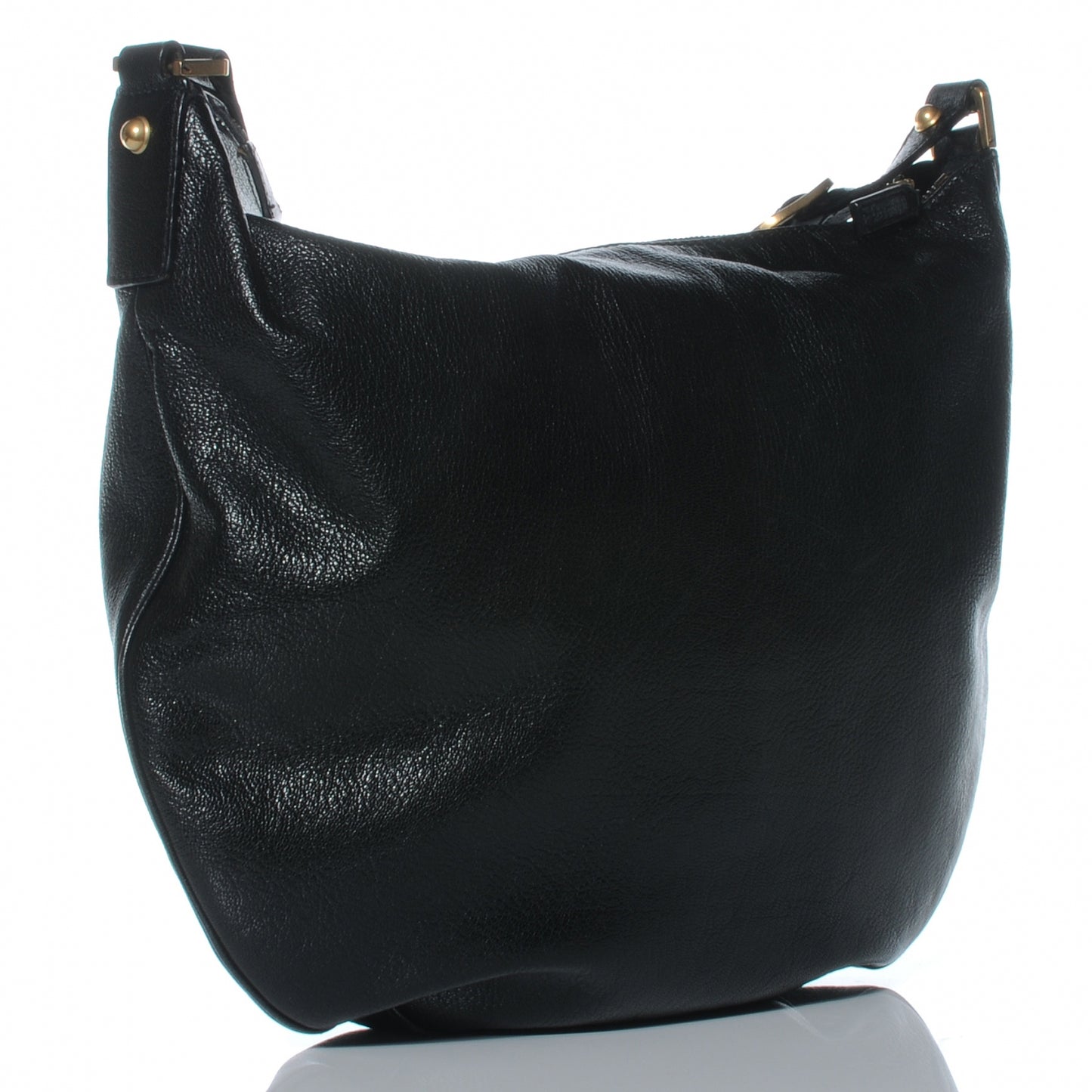 Leather Small Blondie Hobo Bag Black