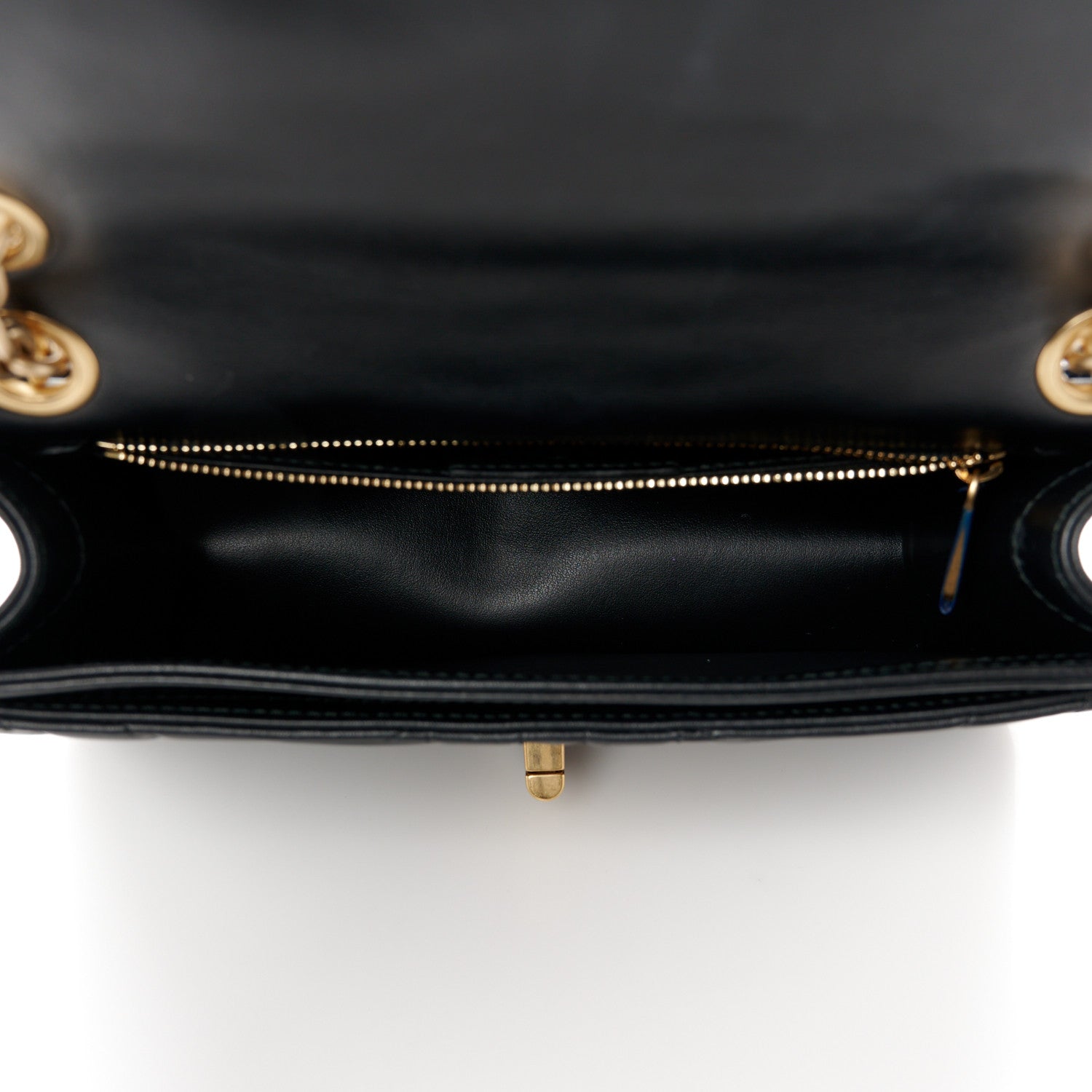 Salvatore Ferragamo Calfskin Quilted Gancini Medium Flap Bag Black 5 of 10