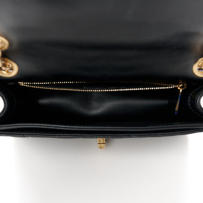 Salvatore Ferragamo Calfskin Quilted Gancini Medium Flap Bag Black 5 of 10