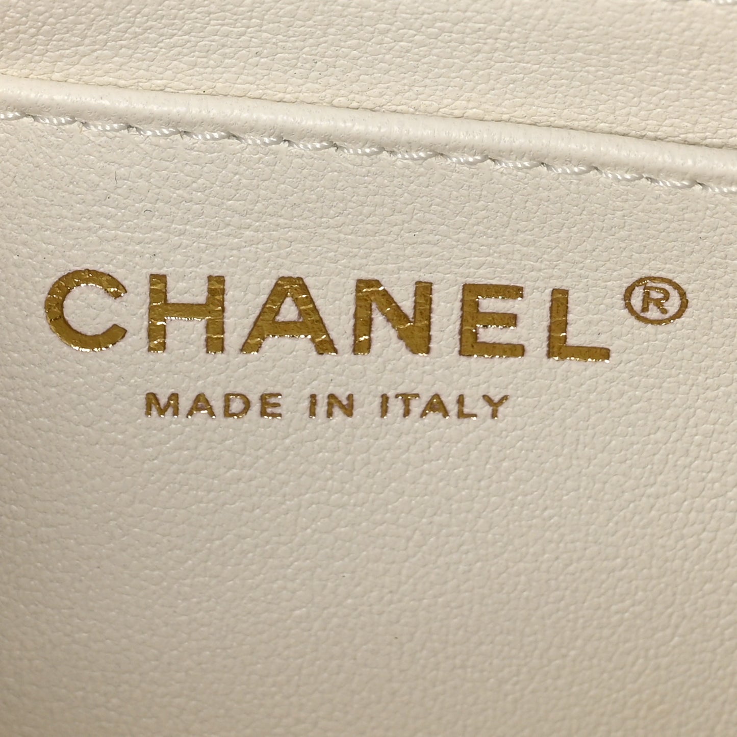 Lambskin Quilted Mini Crystal Top Handle Rectangular Flap White
