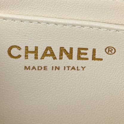 Chanel Lambskin Quilted Mini Crystal Top Handle Rectangular Flap White 6 of 11