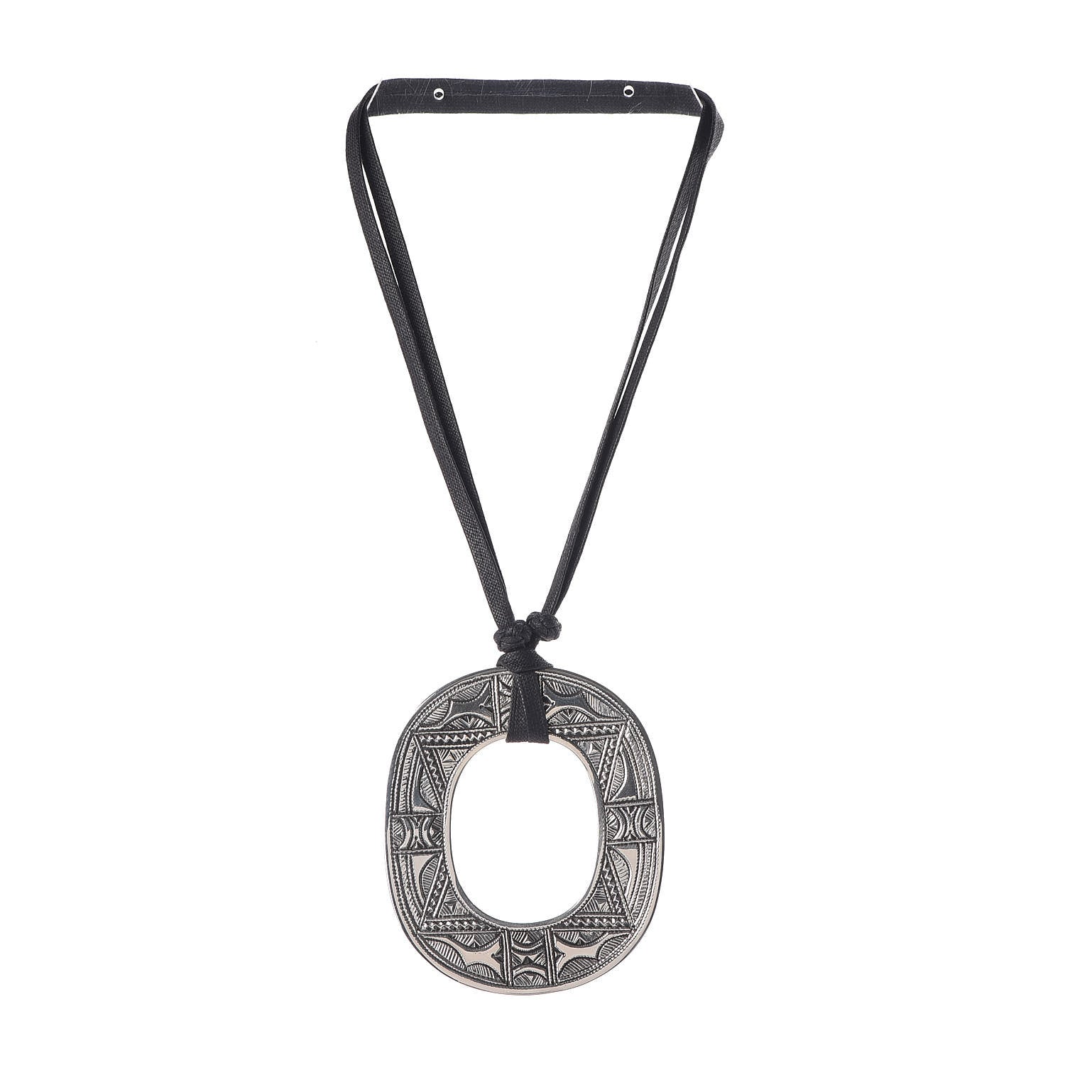 Hermes Sterling Silver Isthme Touareg Pendant Necklace 3 of 7